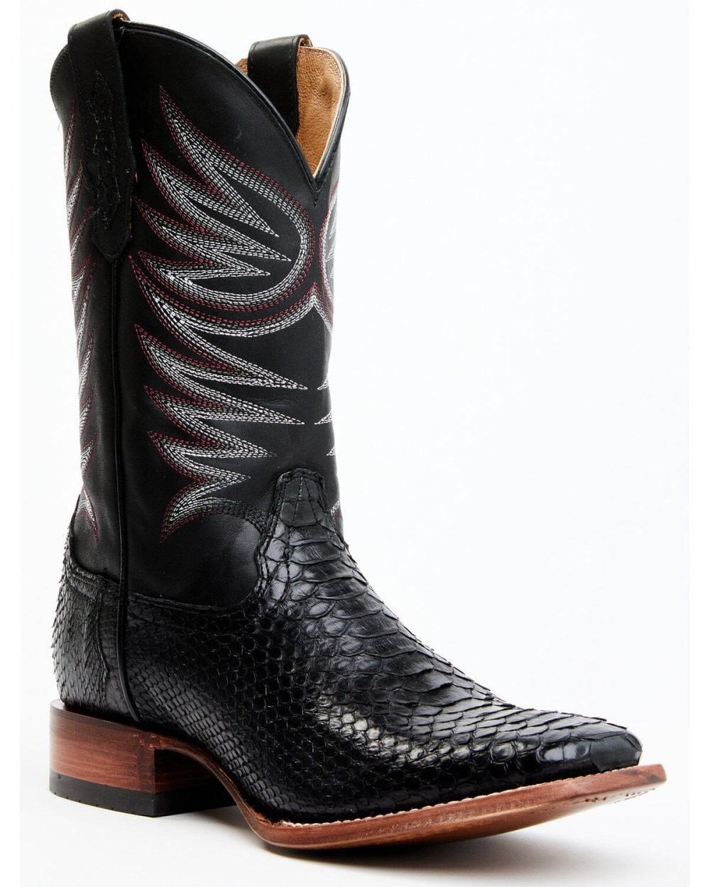Cody James - Men's Matte Python Exotic Western Boots - Broad Square Toe | Black Cody James - Men's Matte Python Exotic Western Boots - Broad Square Toe | Black
