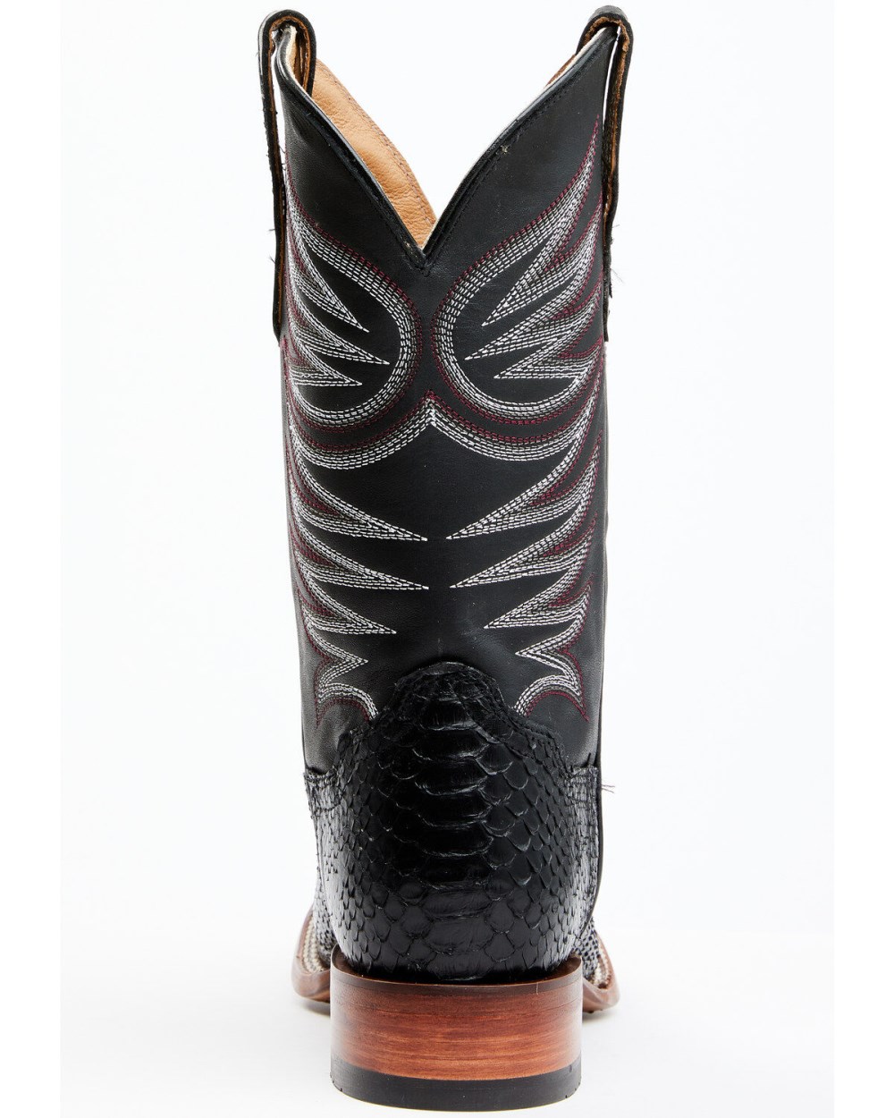 Cody James - Men's Matte Python Exotic Western Boots - Broad Square Toe | Black