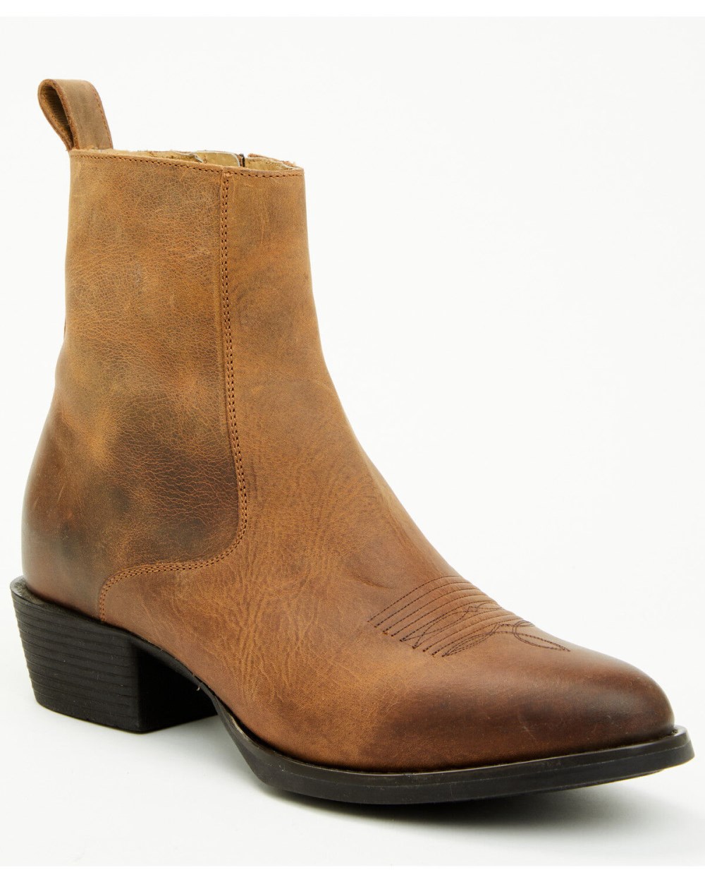 Cody James - Men's Larsen Western Ankle Boots - Round Toe | Brown Cody James - Men's Larsen Western Ankle Boots - Round Toe | Brown