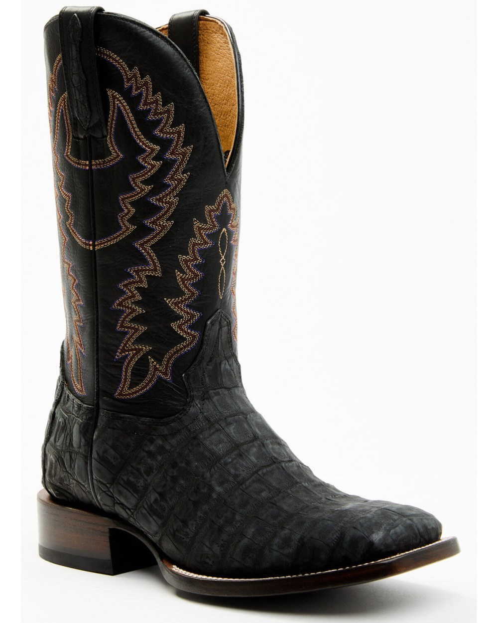 Cody James - Men's Exotic Caiman Belly Western Boots - Broad Square Toe | Black Cody James - Men's Exotic Caiman Belly Western Boots - Broad Square Toe | Black