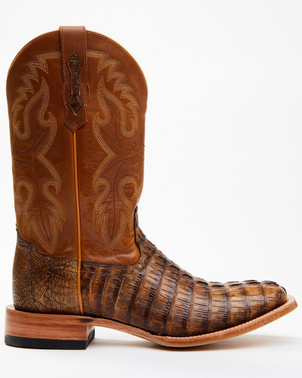 Cody James - Men's Exotic Caiman Tail Skin Western Boots - Broad Square Toe | Brown Cody James - Men's Exotic Caiman Tail Skin Western Boots - Broad Square Toe | Brown