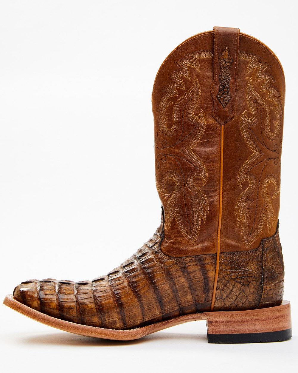 Cody James - Men's Exotic Caiman Tail Skin Western Boots - Broad Square Toe | Brown Cody James - Men's Exotic Caiman Tail Skin Western Boots - Broad Square Toe | Brown