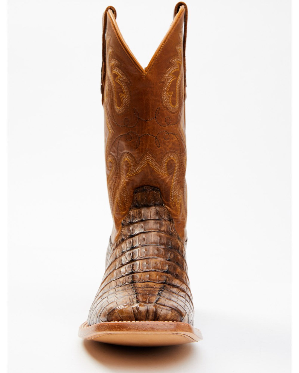 Cody James - Men's Exotic Caiman Tail Skin Western Boots - Broad Square Toe | Brown Cody James - Men's Exotic Caiman Tail Skin Western Boots - Broad Square Toe | Brown