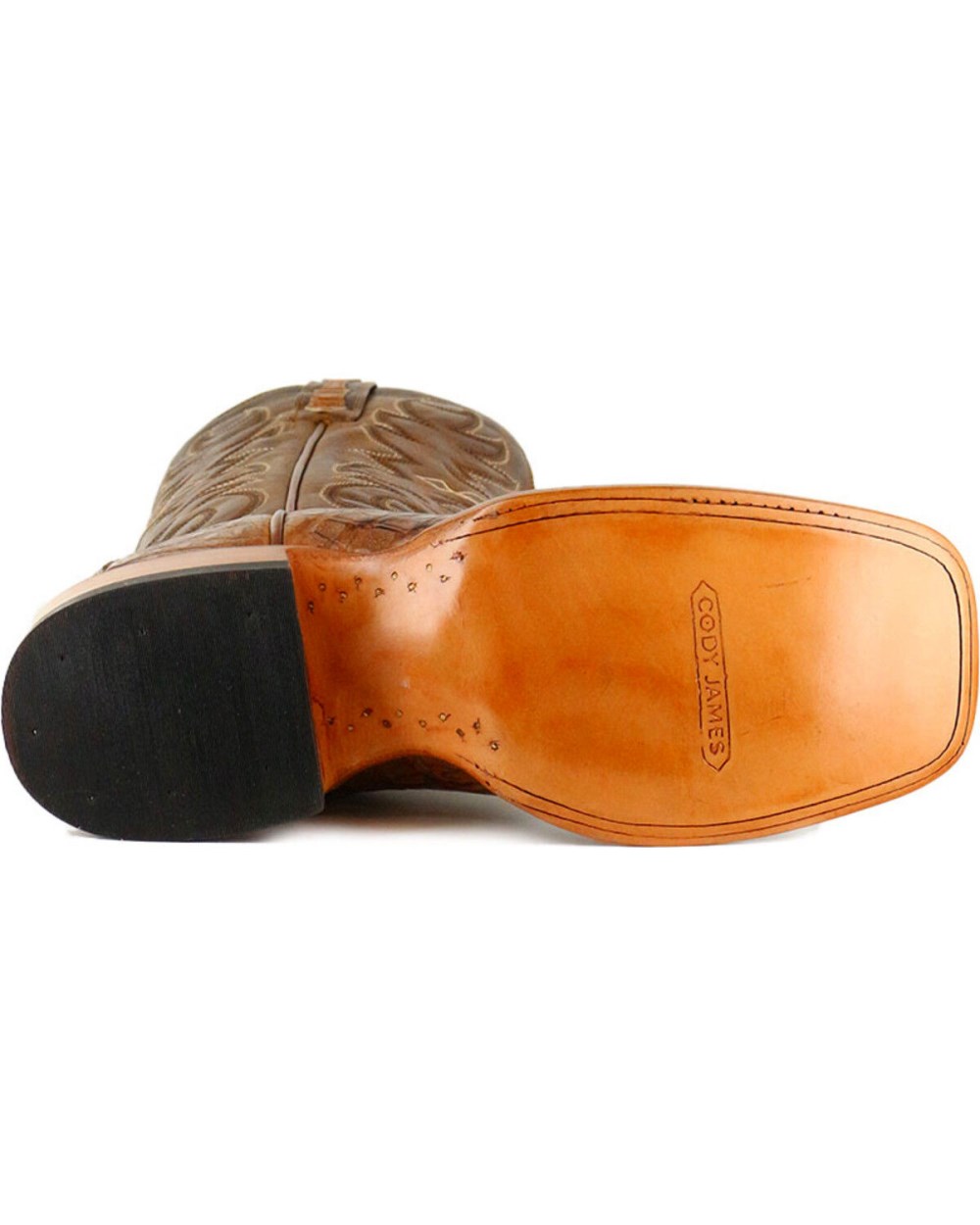 Cody James - Men's Burnished Caiman Exotic Boots - Wide Square Toe | Brown