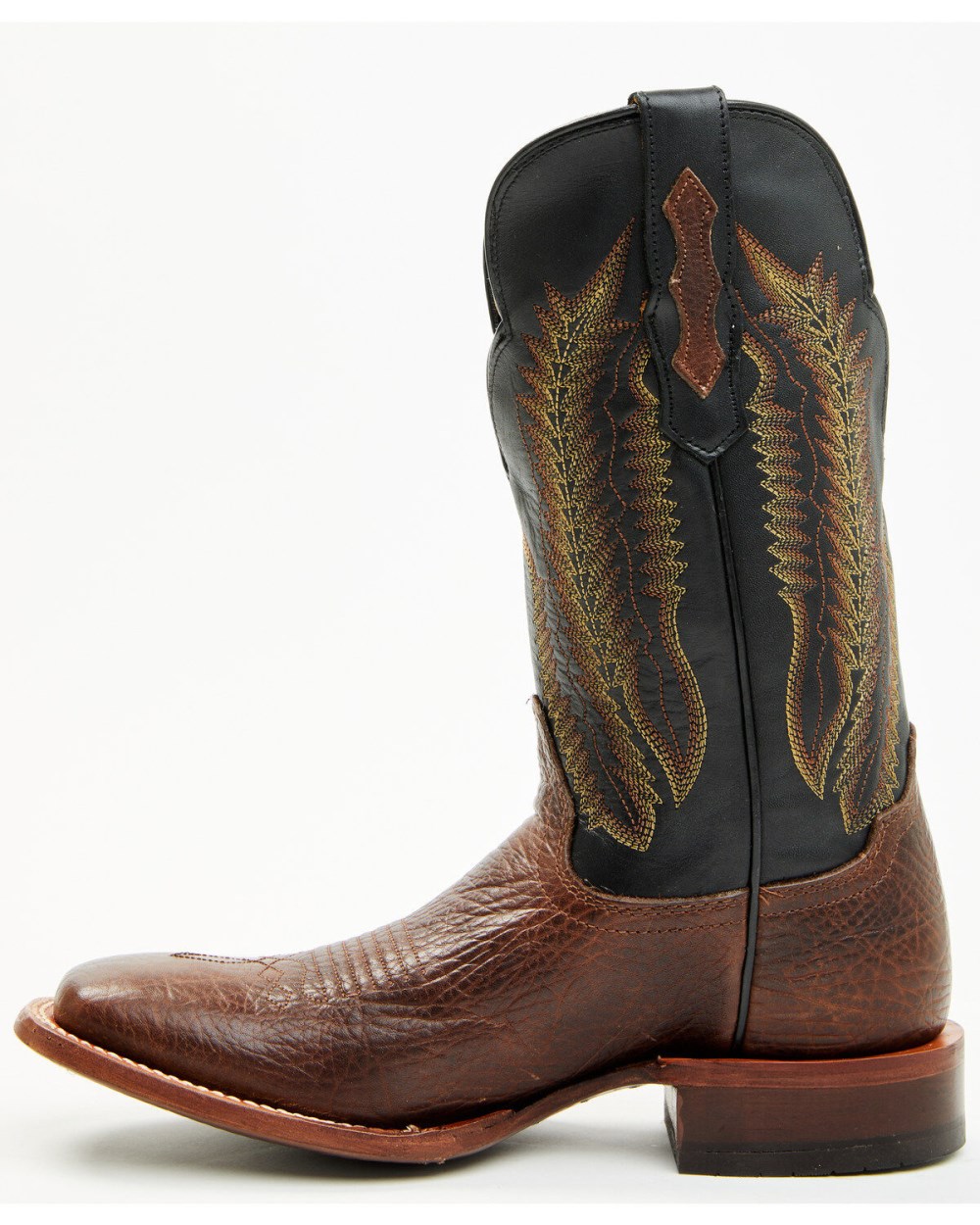 Cody James - Men's Buck Western Boots - Broad Square Toe | Black/brown Cody James - Men's Buck Western Boots - Broad Square Toe | Black/brown