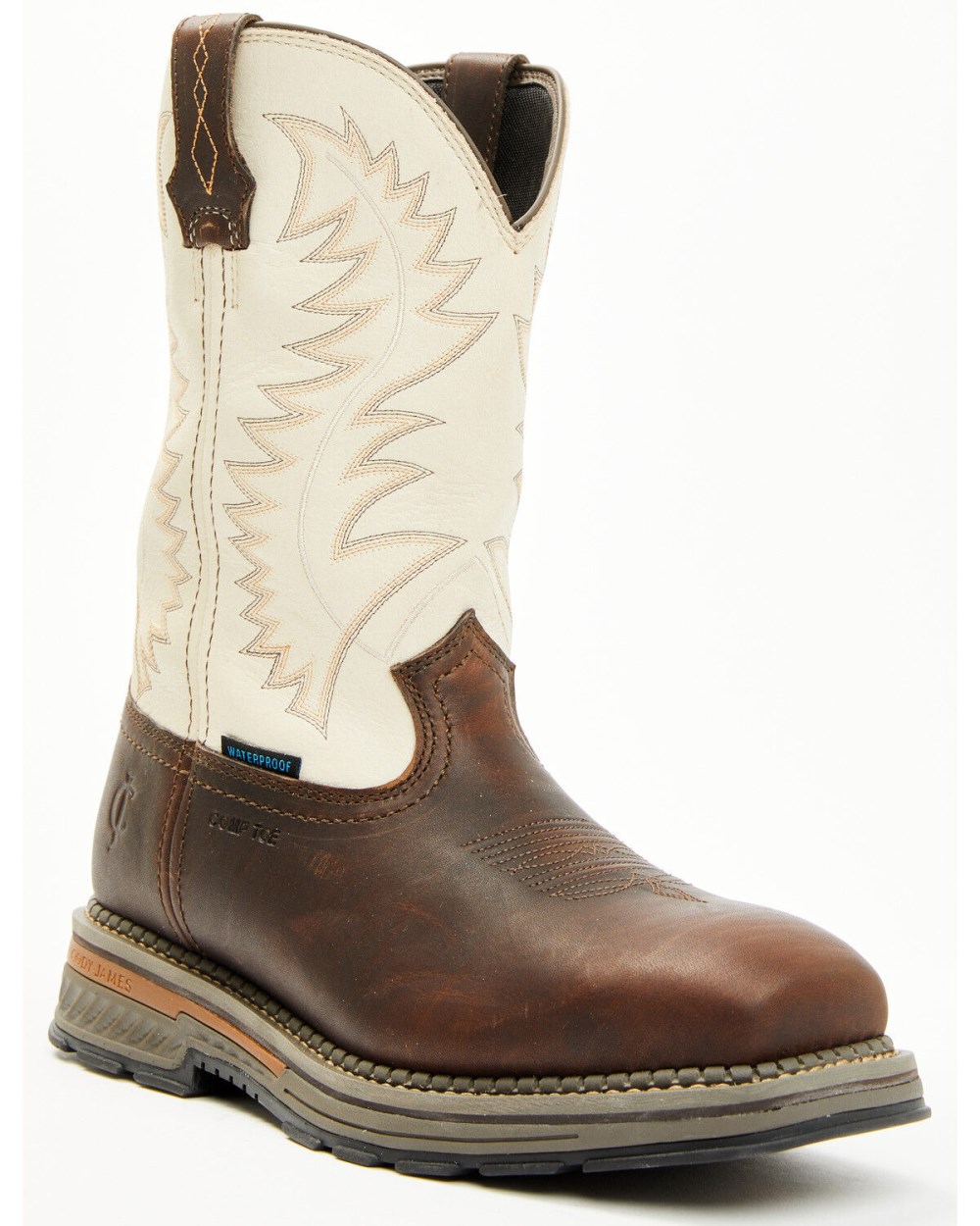 Cody James - Men's Tyche Palace Pull-On Waterproof Work Boots - Composite Toe | Ivory Cody James - Men's Tyche Palace Pull-On Waterproof Work Boots - Composite Toe | Ivory