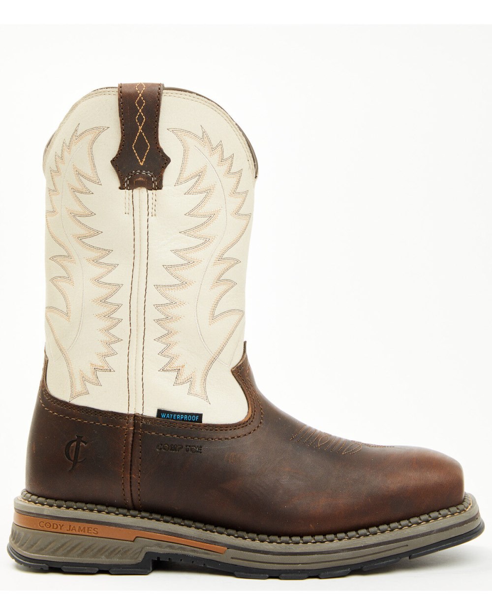 Cody James - Men's Tyche Palace Pull-On Waterproof Work Boots - Composite Toe | Ivory Cody James - Men's Tyche Palace Pull-On Waterproof Work Boots - Composite Toe | Ivory