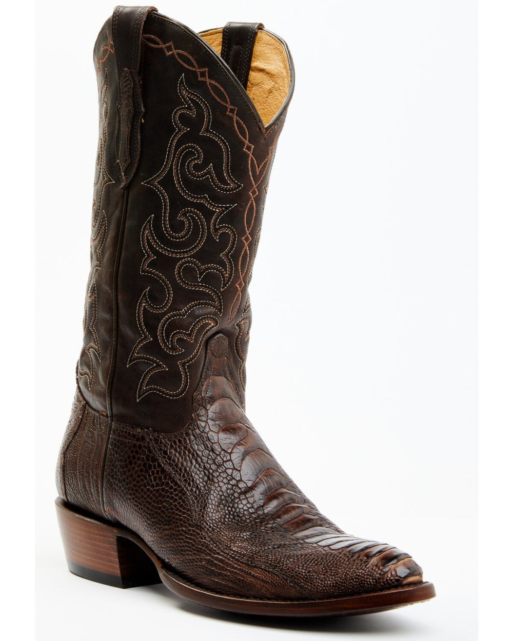 Cody James - Men's Exotic Ostrich Leg Western Boots - Round Toe | Brown Cody James - Men's Exotic Ostrich Leg Western Boots - Round Toe | Brown