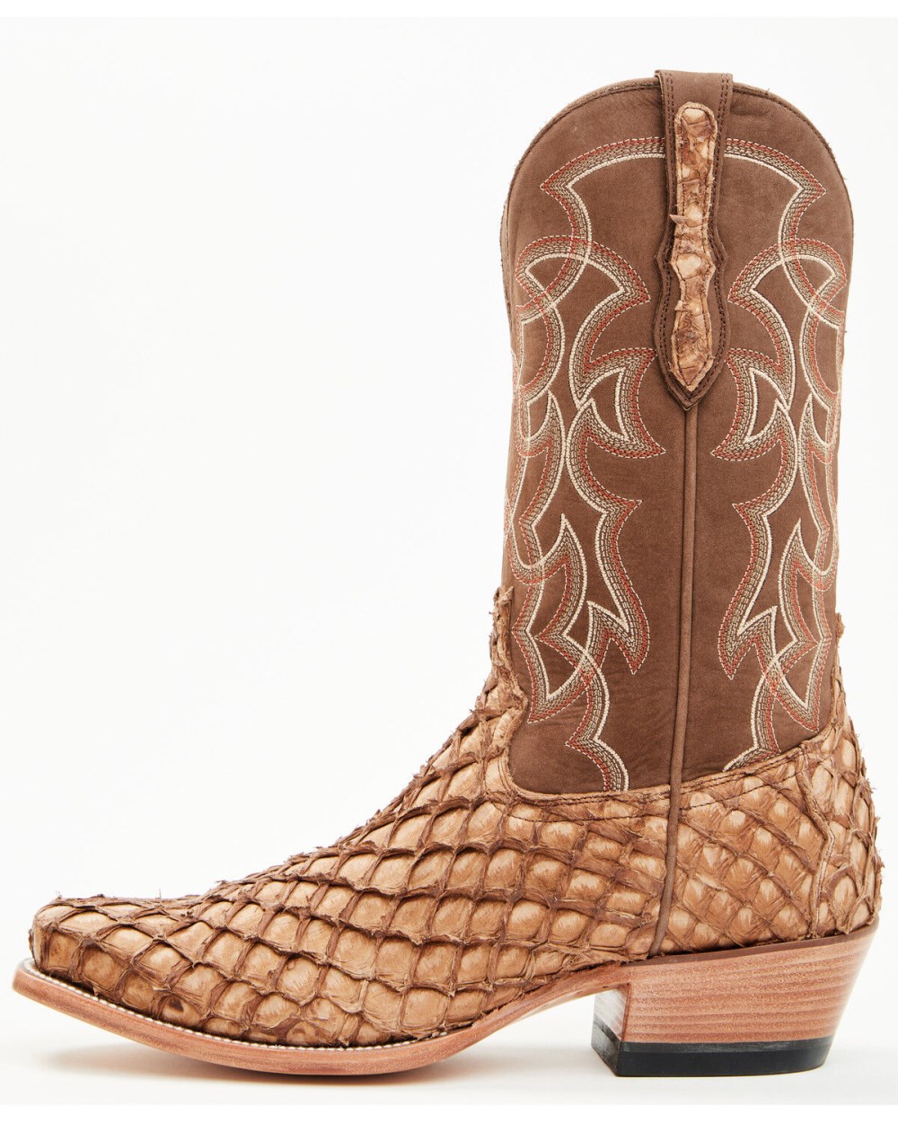 Cody James - Men's Exotic Pirarucu Western Boots - Square Toe | Brown Cody James - Men's Exotic Pirarucu Western Boots - Square Toe | Brown