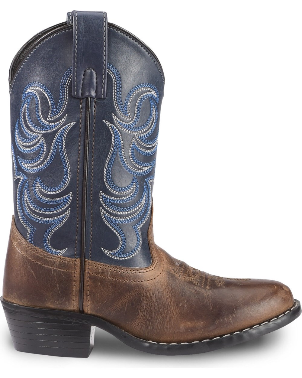 Cody James - Boys' Holt Two-Tone Embroidered Western Boots - Round Toe | Brown