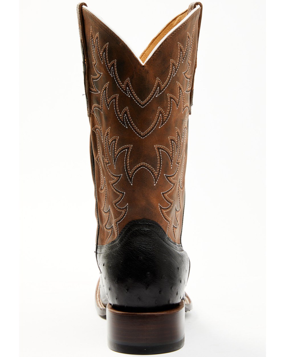 Cody James - Men's Saddle Black Full-Quill Ostrich Exotic Western Boots - Broad Square Toe | Black Cody James - Men's Saddle Black Full-Quill Ostrich Exotic Western Boots - Broad Square Toe | Black