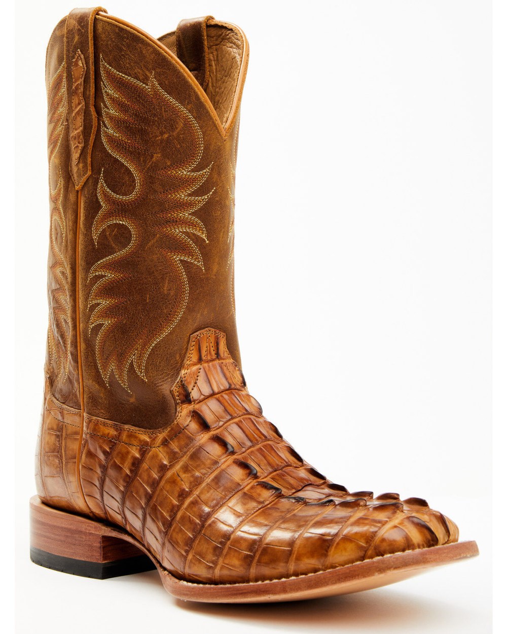 Cody James - Men's Caiman Cognac 12" Exotic Western Boots - Broad Square Toe | Tan Cody James - Men's Caiman Cognac 12" Exotic Western Boots - Broad Square Toe | Tan