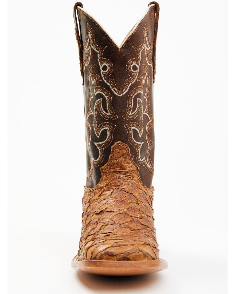 Cody James - Men's Exotic Pirarucu Skin Western Boots - Broad Square Toe | Brown Cody James - Men's Exotic Pirarucu Skin Western Boots - Broad Square Toe | Brown