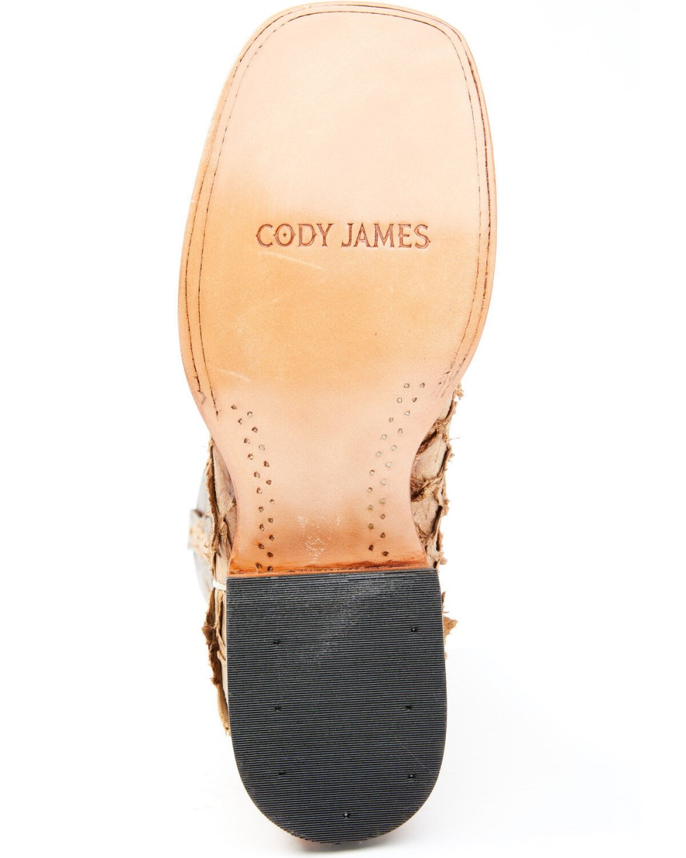 Cody James - Men's Exotic Pirarucu Western Boots - Broad Square Toe | Tan