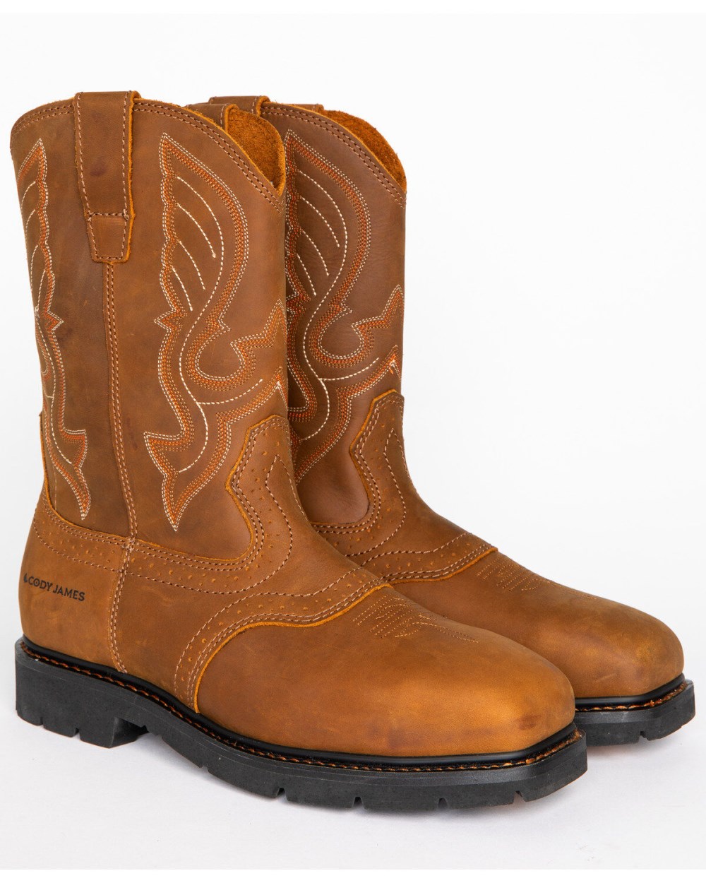 Cody James - Men's Broad Square Composite Toe Western Work Boots | Brown Cody James - Men's Broad Square Composite Toe Western Work Boots | Brown