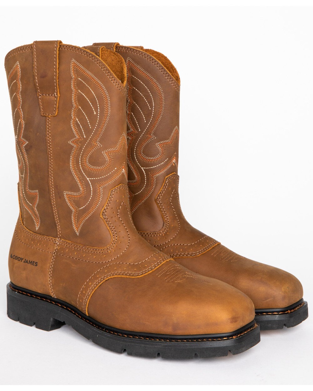 Cody James - Men's Broad Square Composite Toe Western Work Boots | Brown Cody James - Men's Broad Square Composite Toe Western Work Boots | Brown