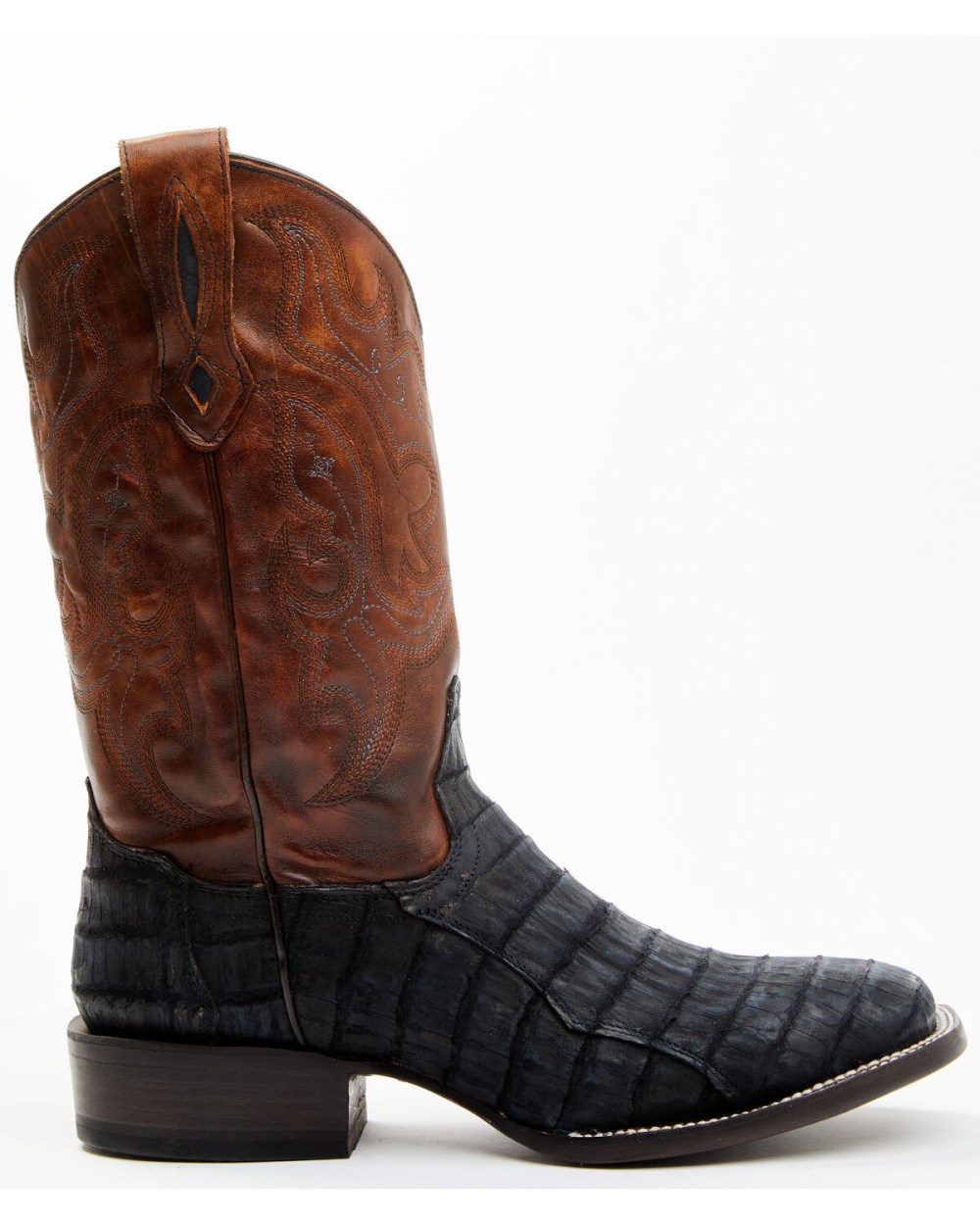 Cody James - Men's Exotic Caiman Western Boots - Broad Square Toe | Blue Cody James - Men's Exotic Caiman Western Boots - Broad Square Toe | Blue