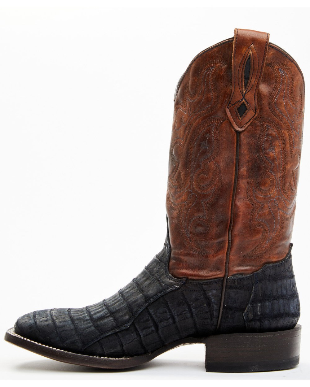 Cody James - Men's Exotic Caiman Western Boots - Broad Square Toe | Blue Cody James - Men's Exotic Caiman Western Boots - Broad Square Toe | Blue