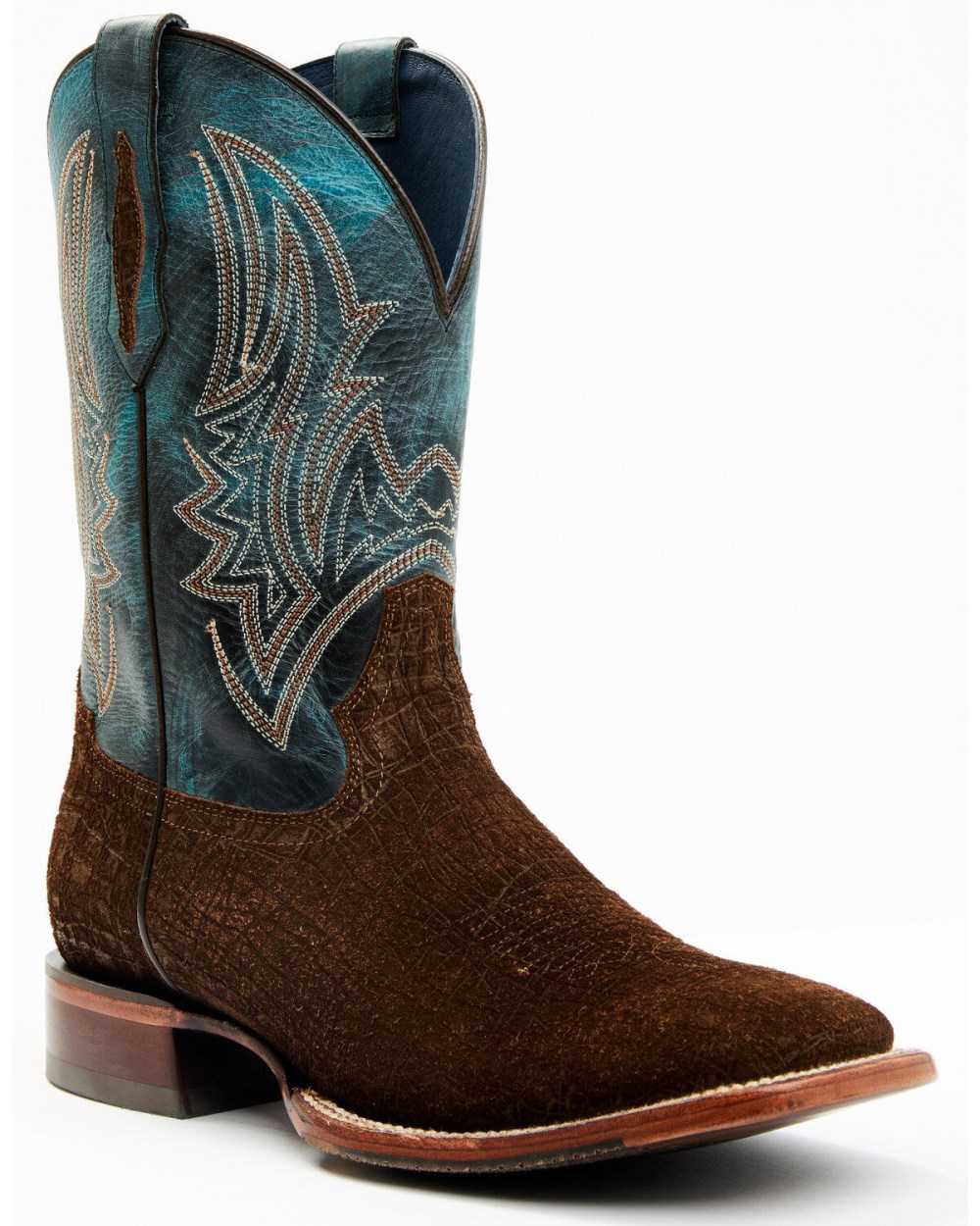 Cody James - Men's Blue Collection Western Performance Boots - Broad Square Toe | Brown/blue Cody James - Men's Blue Collection Western Performance Boots - Broad Square Toe | Brown/blue